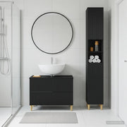 Set di Armadi da Bagno da 2 Pezzi ARNHEM Nero 3417523