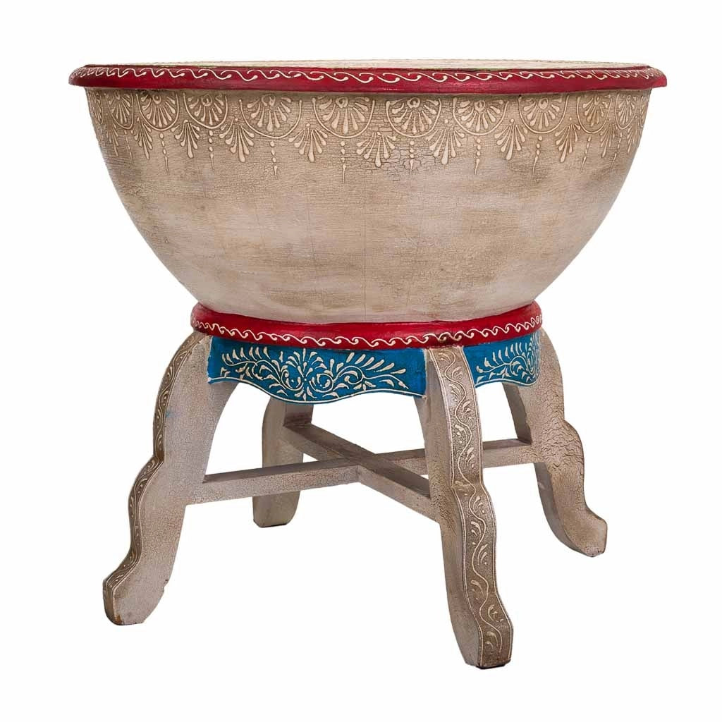 Tamburo in legno multicolore 48x48x44,5h cm