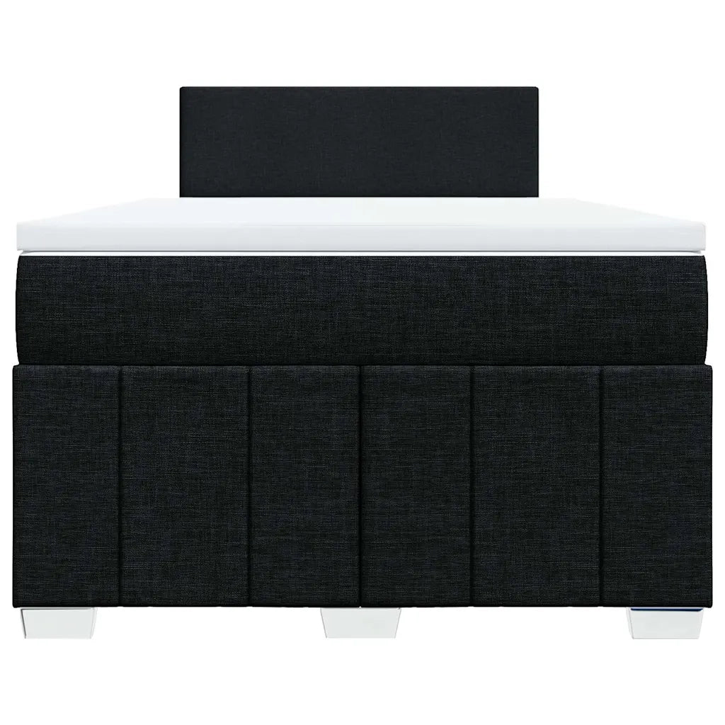 Giroletto a Molle con Materasso Nero 120x200 cm in Tessuto 3287030
