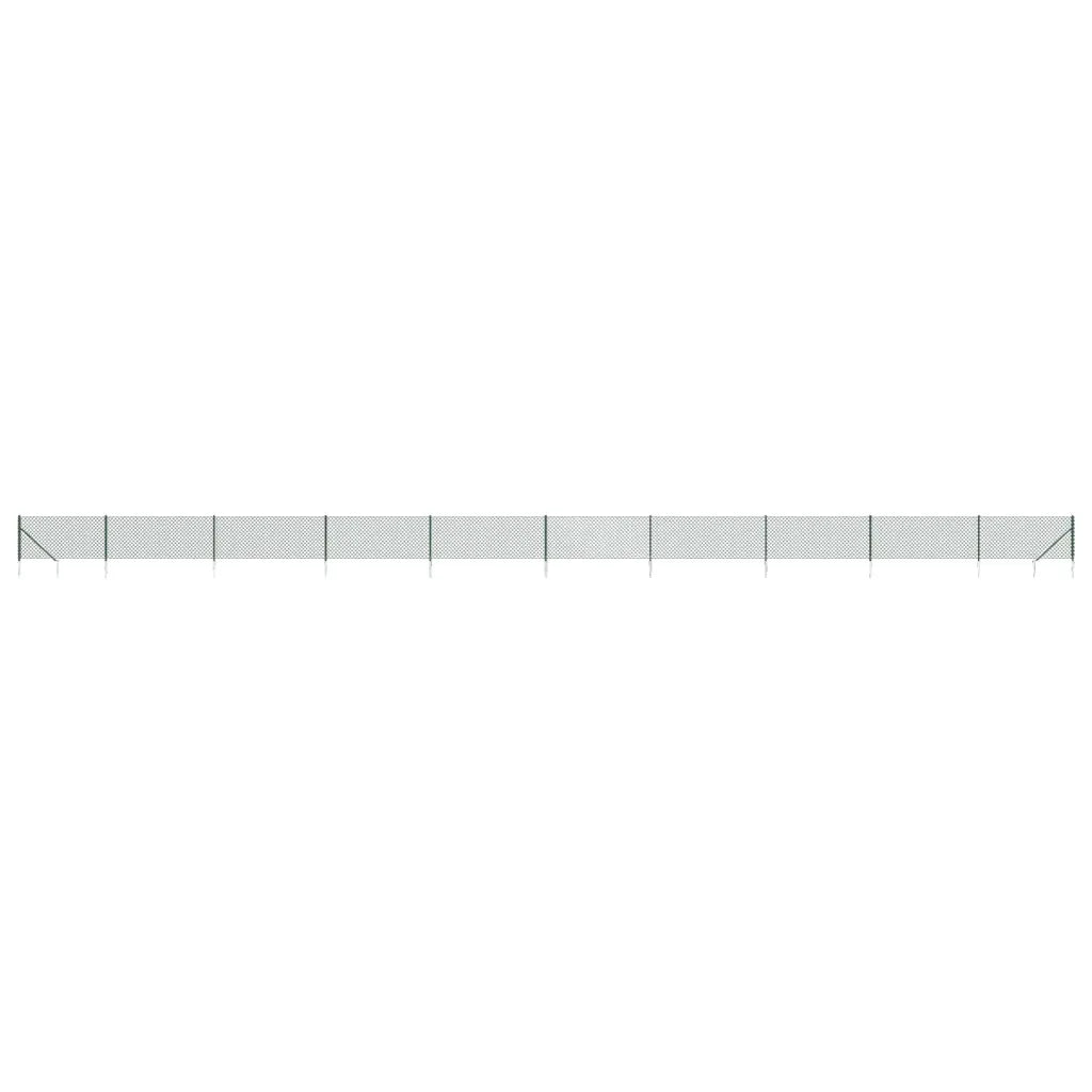 Recinzione da Giardino | Recinzione a Rete con Picchetti Ancoraggio Verde 0,8x25 m