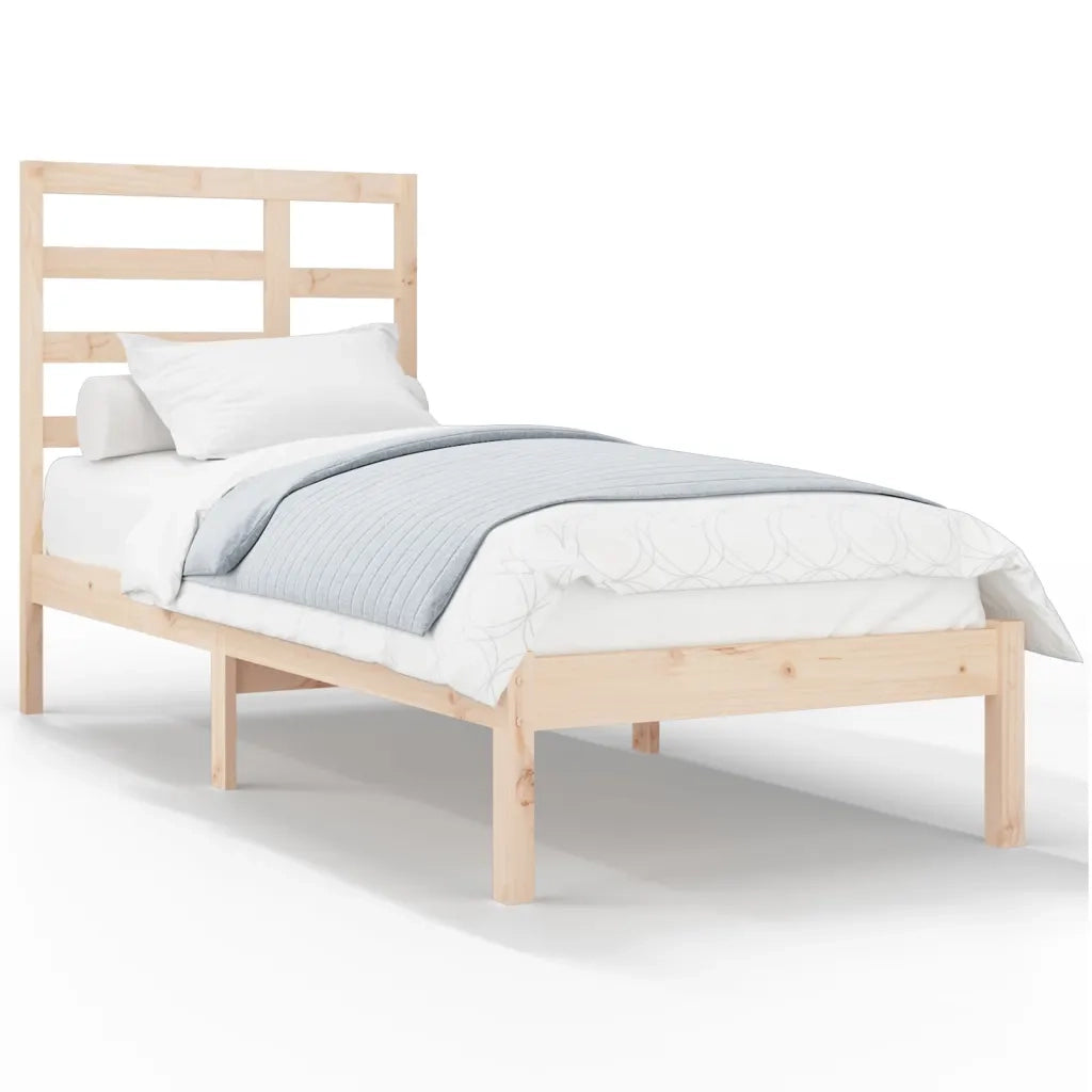 Giroletto-Struttura Letto in Legno Massello 90x190 cm Single 637155