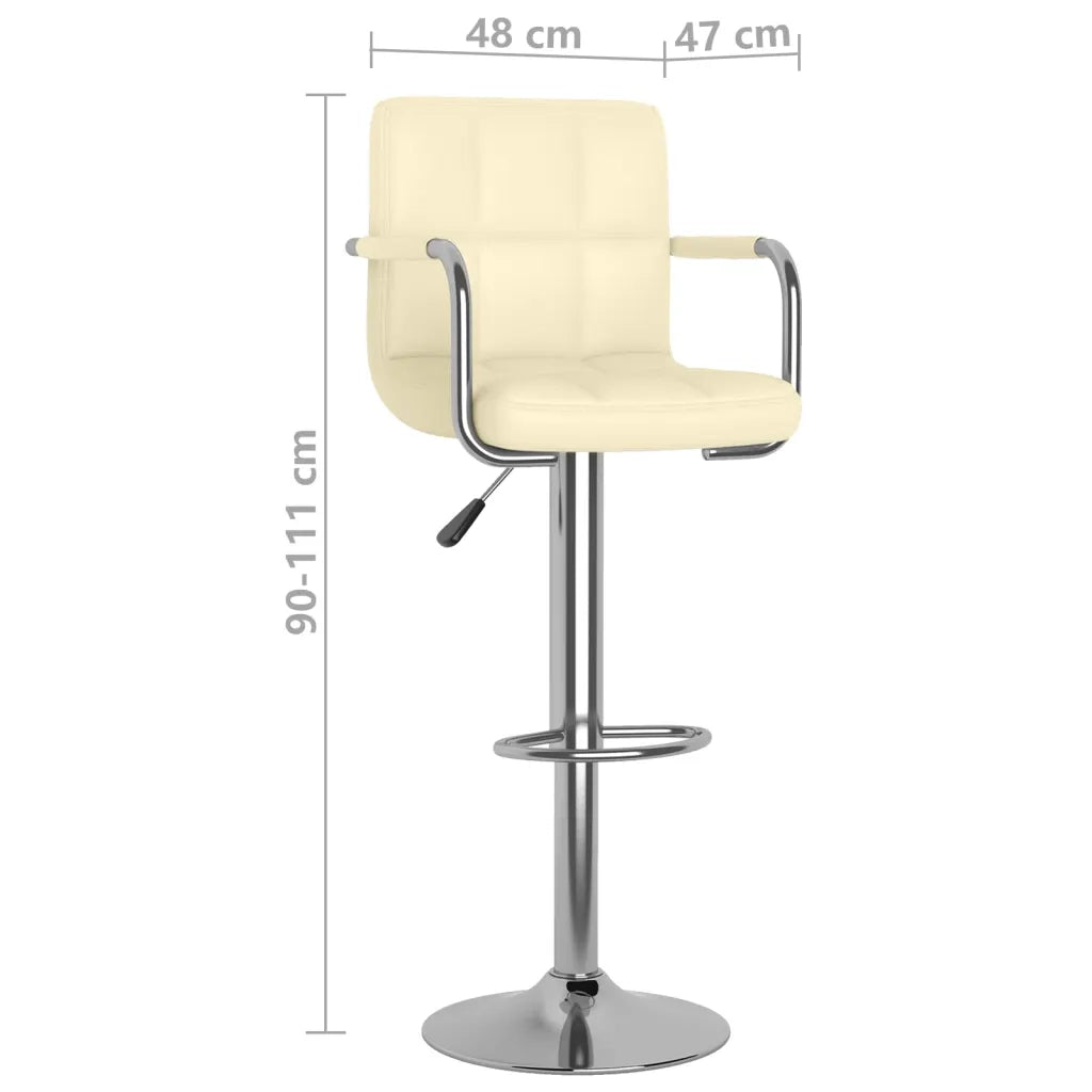Sgabelli da Bar 2 pz Crema in Similpelle  cod mxl 58275
