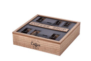 Scatola Portabustine da Te Thè in Legno MDF 24 x 24 x 6,5 cm