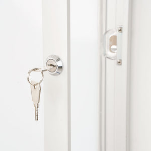 Bacheca con Apertura a Battente 52,1x69,6x2,3 cm in Alluminio Silver