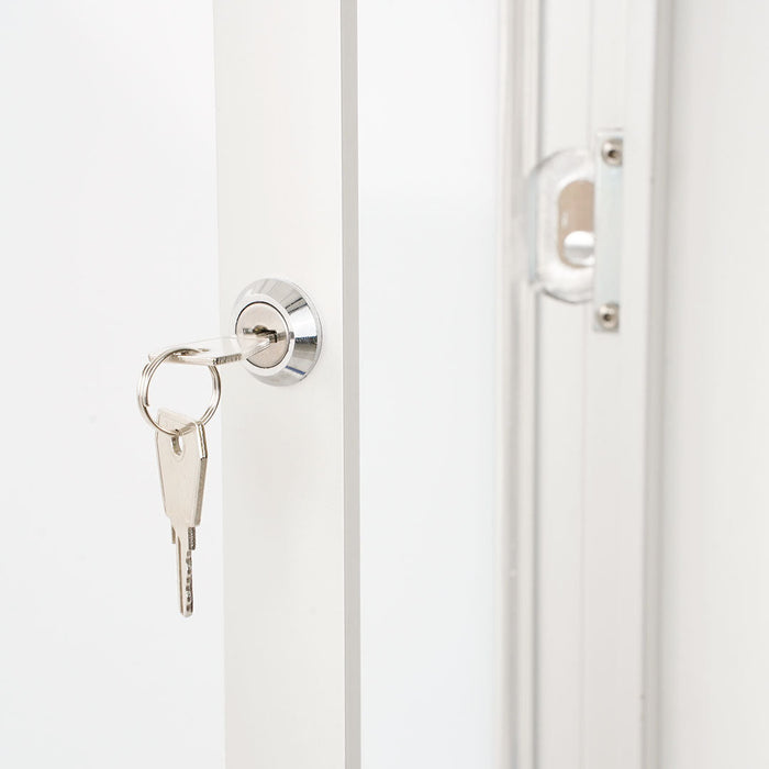 Bacheca con Apertura a Battente 52,1x69,6x2,3 cm in Alluminio Silver