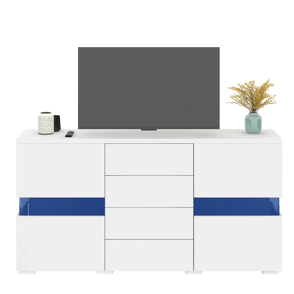 Credenza con LED 16 Colori ¨C Xylo ¨C Bianco Lucido