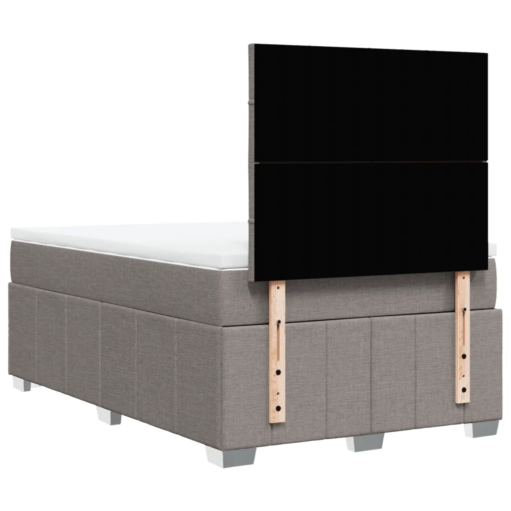 Giroletto a Molle con Materasso Tortora 120x190 cm in Tessuto