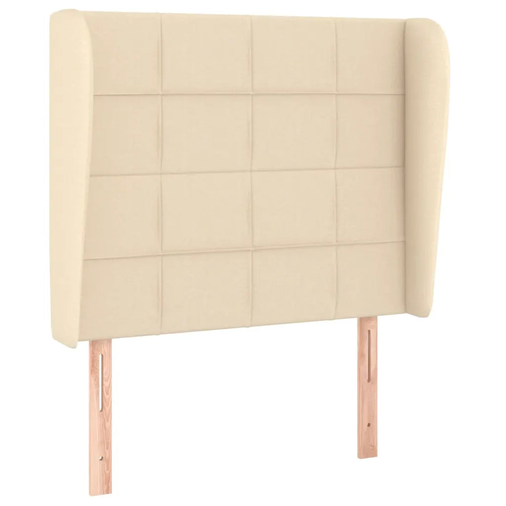 Testiera ad Orecchio Crema 103x23x118/128 cm in Tessuto 3117951
