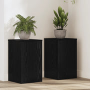 Supporti per Piante 2 pz Rovere Nero 30x30x50 cm Legno ingegnerizzato