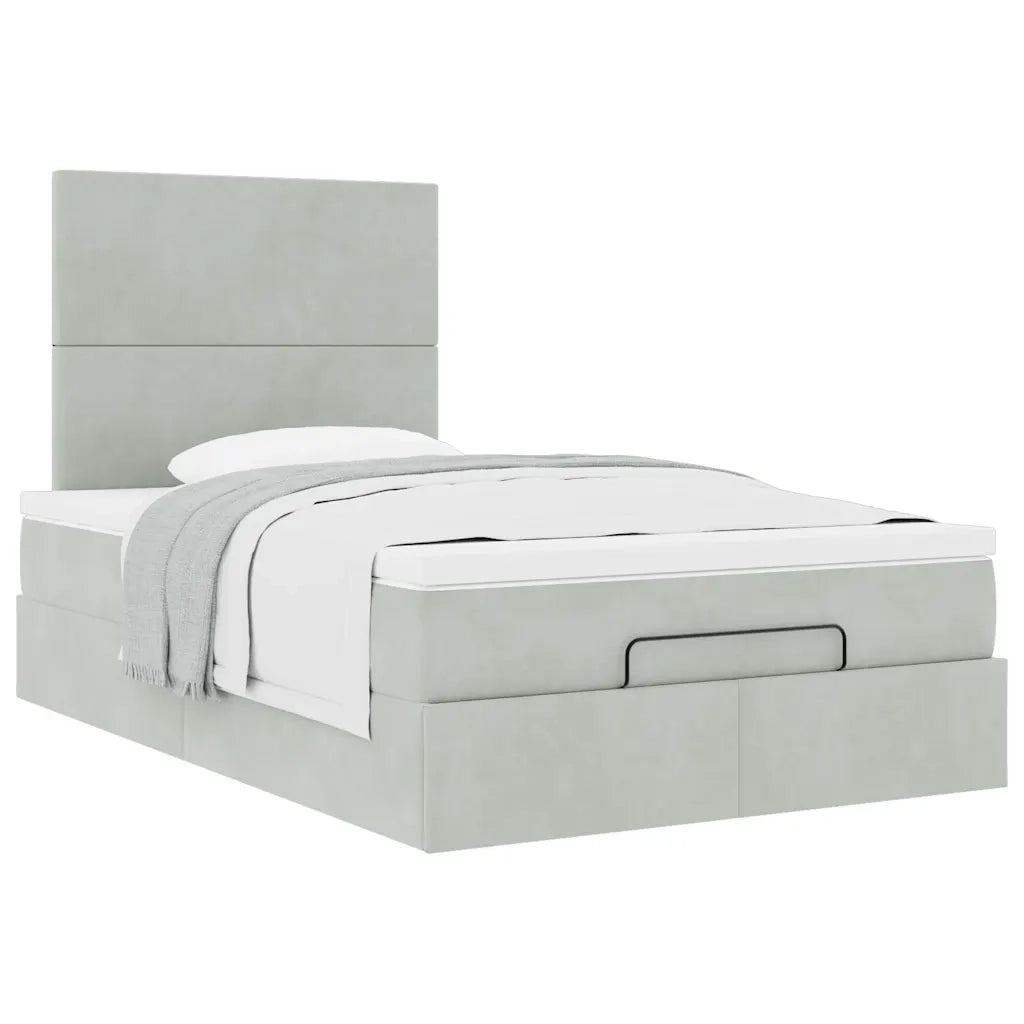 Struttura Letto Pouf con Materassi 120x190 cm Velluto 3313385
