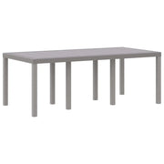 Tavolo da Giardino | Tavolino da esterno Grigio chiaro 200 x 100 x 73 cm polyrattan
