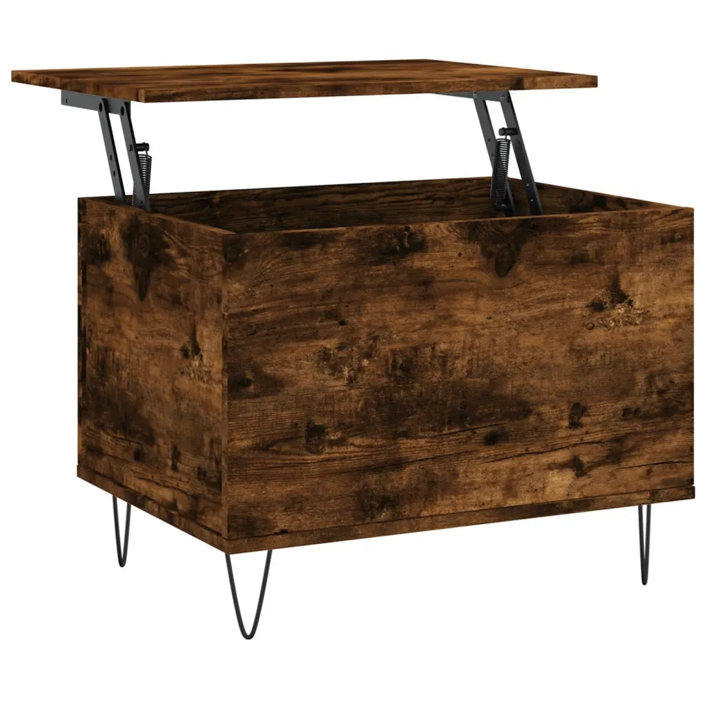 Tavolino da Salotto Rovere Fumo 60x44,5x45 cm Legno Multistrato 830953