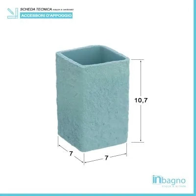 Set accessori bagno 4 pezzi turchese