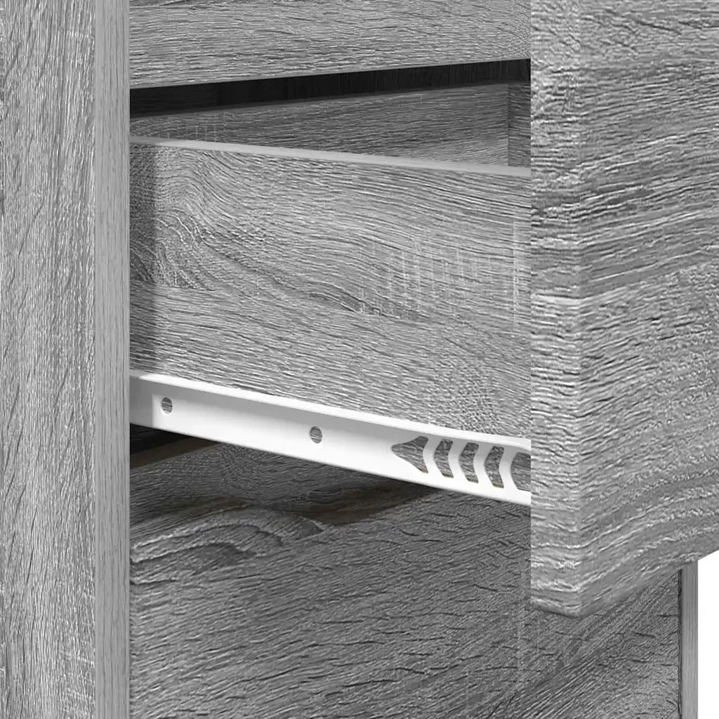 Set di 2 Comodini | Armadio da Notte | Mobiletto da notte Grigio Sonoma 40 x 30 x 467 cm Legno multistrato