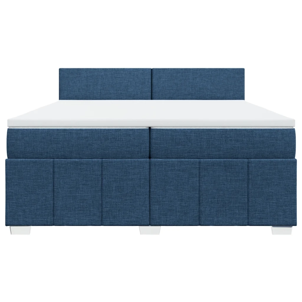 Giroletto a Molle con Materasso Blu 200x200 cm in Tessuto 3287174
