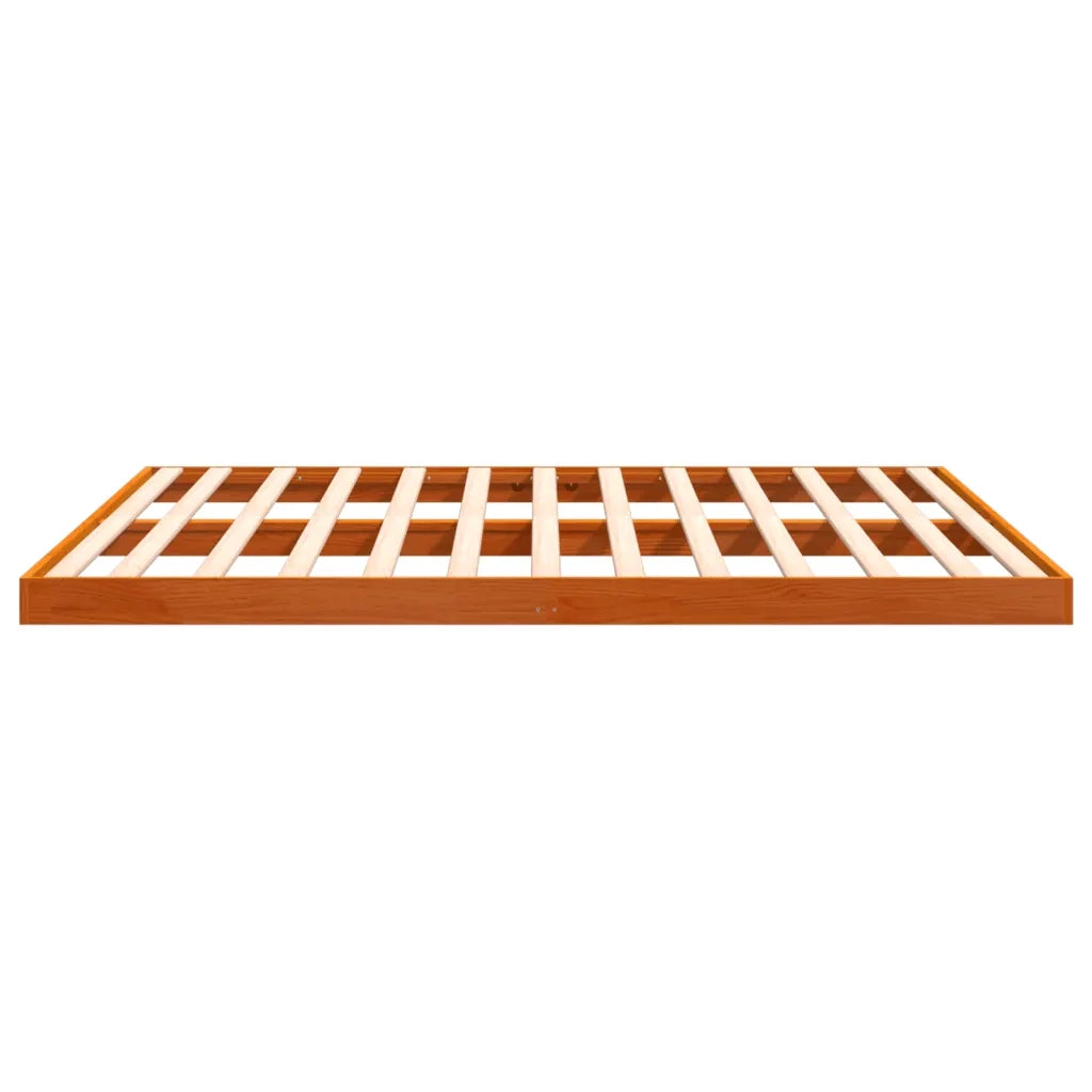 Giroletto-Struttura Letto Marrone Cera 180x200 cm in Legno Massello di Pino