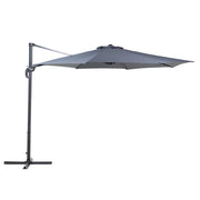 Ombrellone da giardino in tessuto grigio 240 cm girevole resistente agli agenti atmosferici