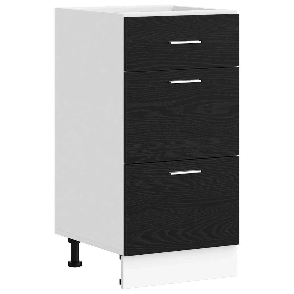 Base per Cucina Rovere Nero 40 x 46 x 81,5 cm Legno multistrato