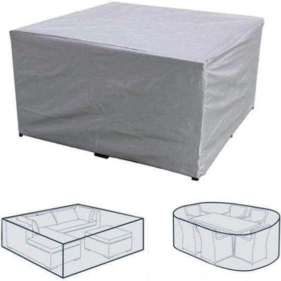 Sedia esterna rettangolare/quadrata in poliestere, impermeabile, impermeabile all'acqua, anti-UV, resistente allo sforzo, protezione per esterni, terrazza, divano, dimensioni: 115 x 115 x 70 cm