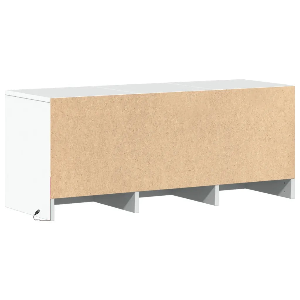 Mobile Porta TV con LED Bianco 97x34x40 cm in Truciolato