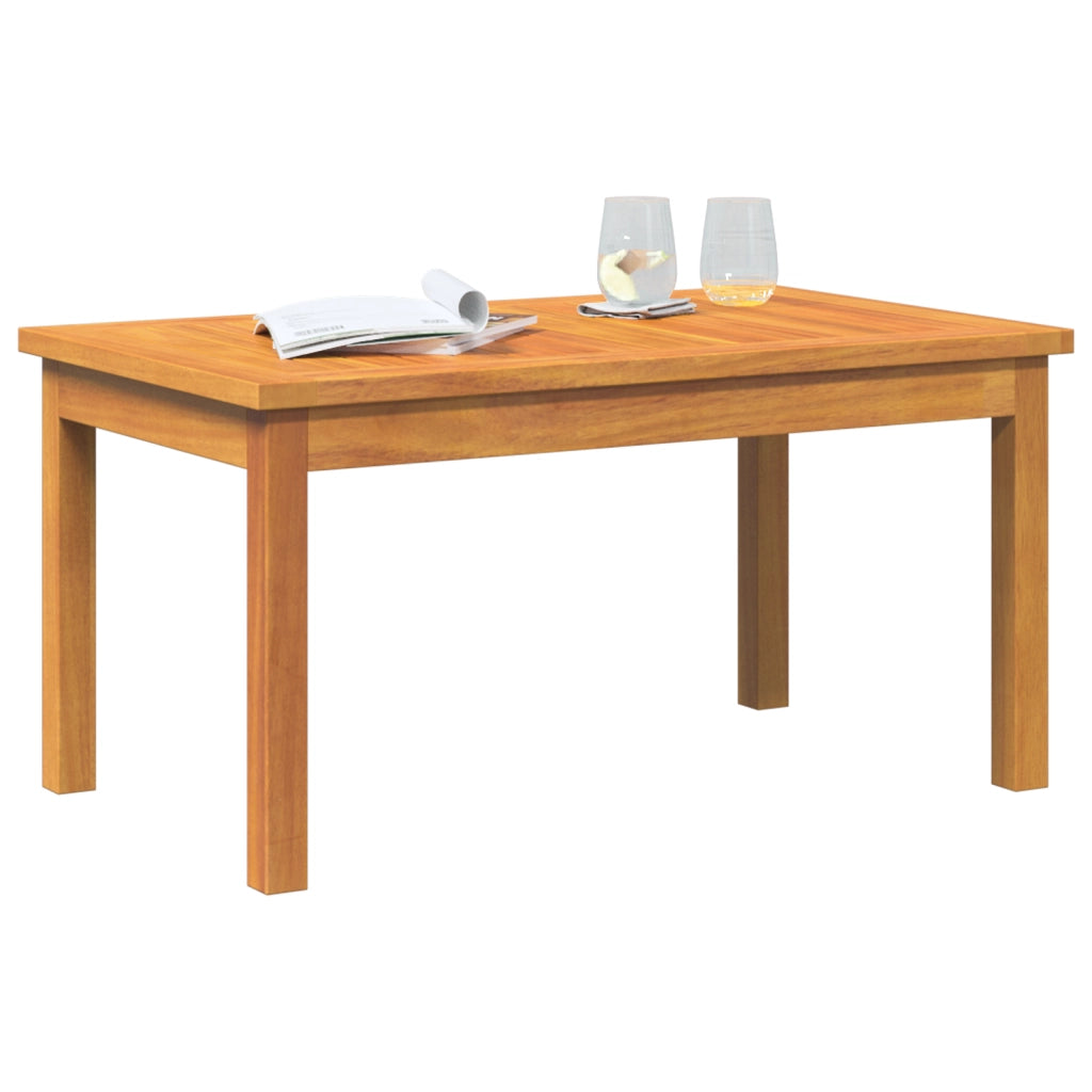 Tavolino  75x40x38 cm in legno massello di acacia