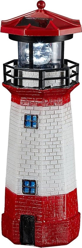 Lanterne a LED per Giardino da Sole 28cm Rosso Bianco (1 x Faro a LED Solare)