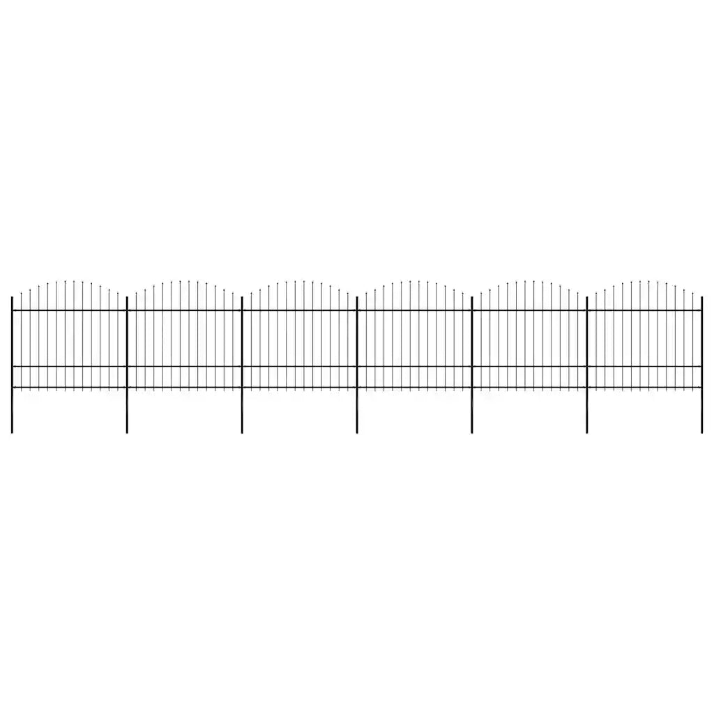 Recinzione Giardino Punta Lancia (1,5-1,75)x10,2m Acciaio Nera cod mxl 19127