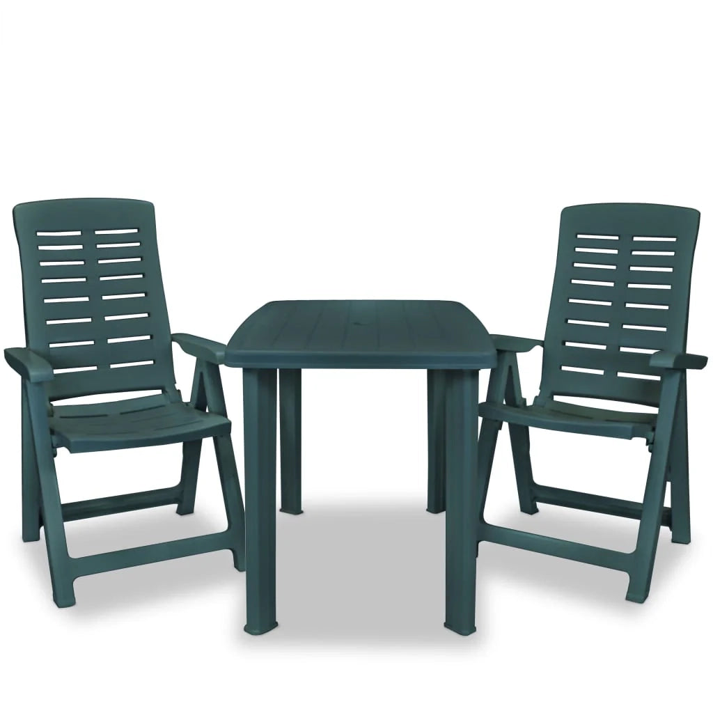 Set di mobili da bistrot in plastica verde da 3 pezzi 02_0014544