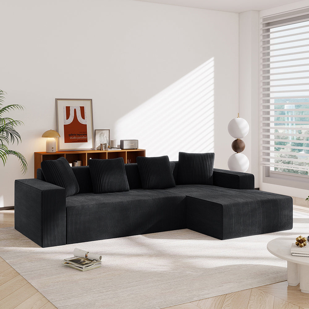 Divano modulare Cloud in L - Xylo - Ergonomico tessuto resistente