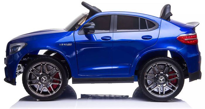 Macchina Elettrica per Bambini 12V con Licenza Mercedes GLC 63S Coupè Blu Metallizzato