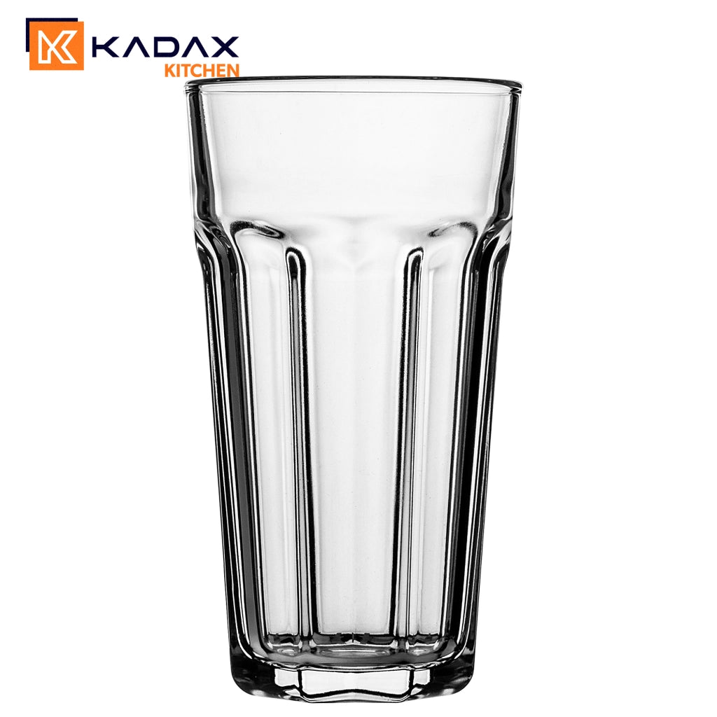 Bicchiere KADAX da 635 ml per succhi di frutta, acqua e limonata, alto e spesso.
