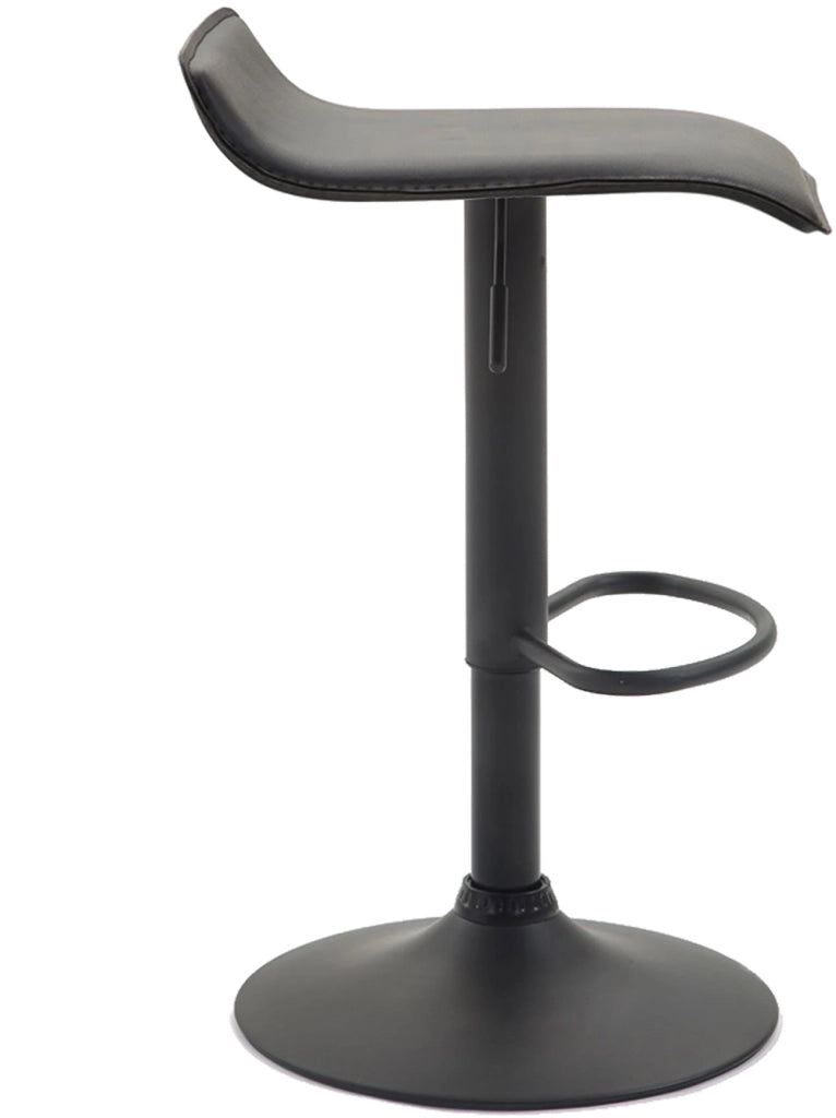 Sgabello Dyn V2 in similpelle nero,nero