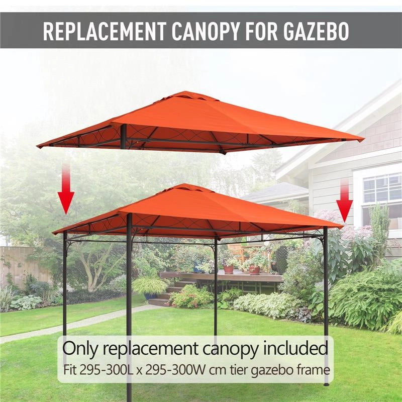 TELO TRASPIRANTE PER GAZEBO 3 X 3 MT IN COLORE ARANCIONE