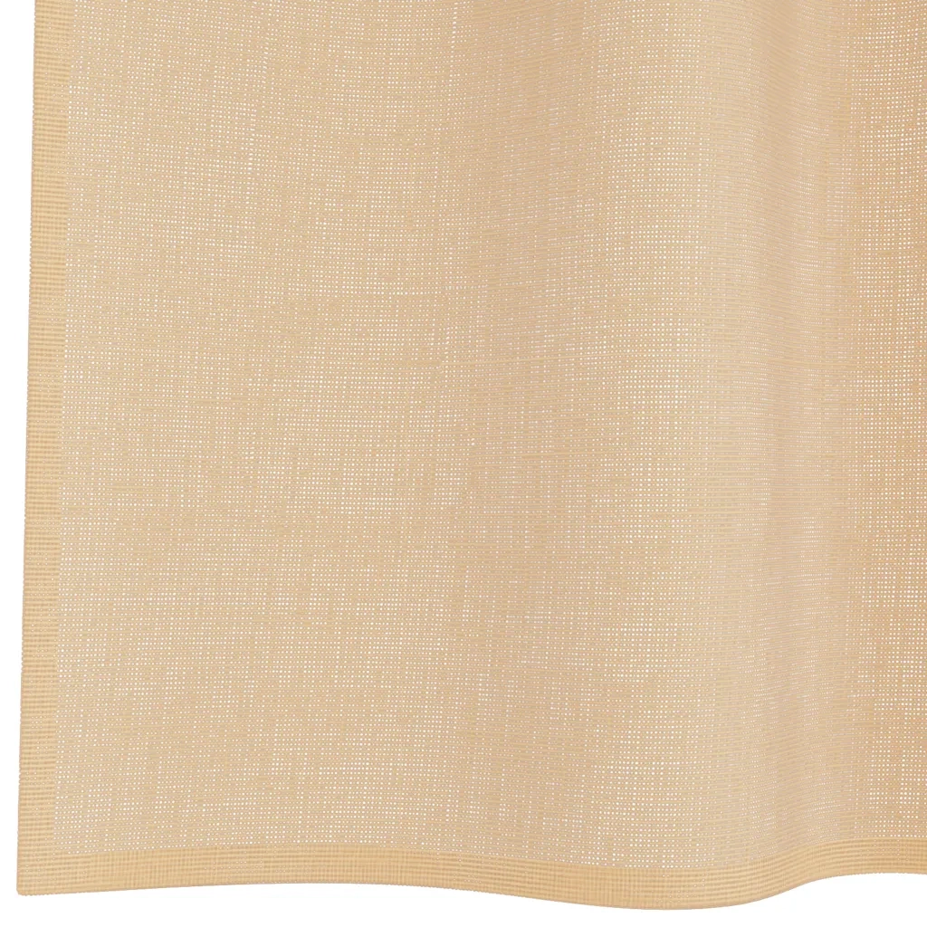 Tende in Voile con Passanti 2 pz Sabbia 140x225 cm 4102308