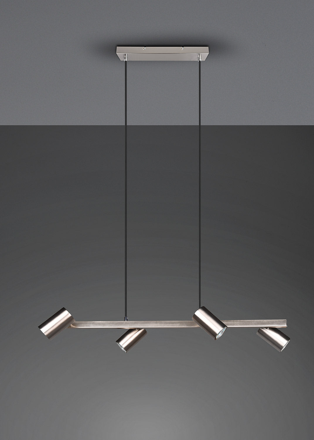 Lampada a Sospensione da Interno Attacco GU10 in Metallo Nickel Opaco