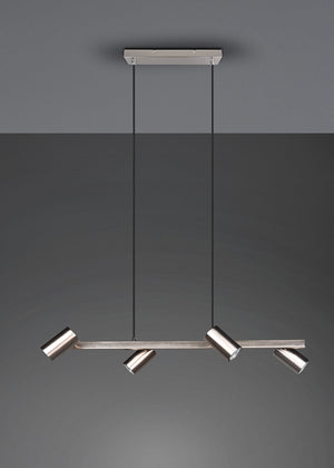 Lampada a Sospensione da Interno Attacco GU10 in Metallo Nickel Opaco