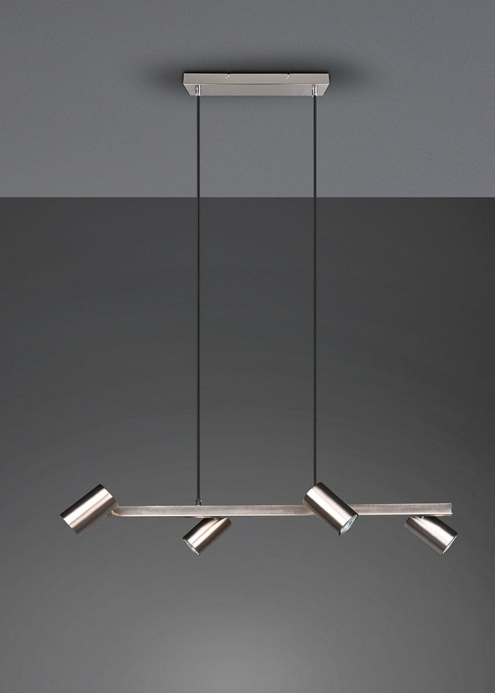 Lampada a Sospensione da Interno Attacco GU10 in Metallo Nickel Opaco