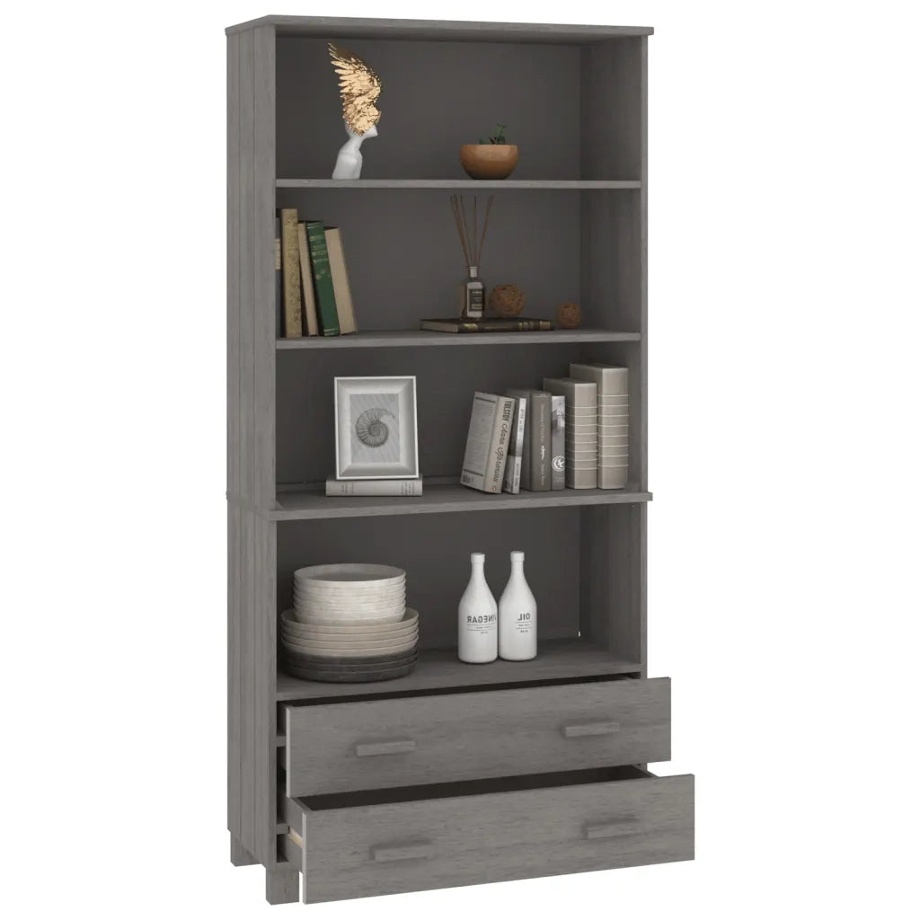 Credenza | Madia | Buffet da pranzo | Armadio da pranzo HAMAR in Legno Massello di Pino Grigio Chiaro