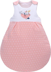 Sacco da letto per bambini, 2,5 TOG sacco da letto per bambini invernale, 100% cotone, sacco da letto per bambini per tutto l'anno, per bambini maschi e femmine, neonati, 3-6 mesi (stippi, Large)