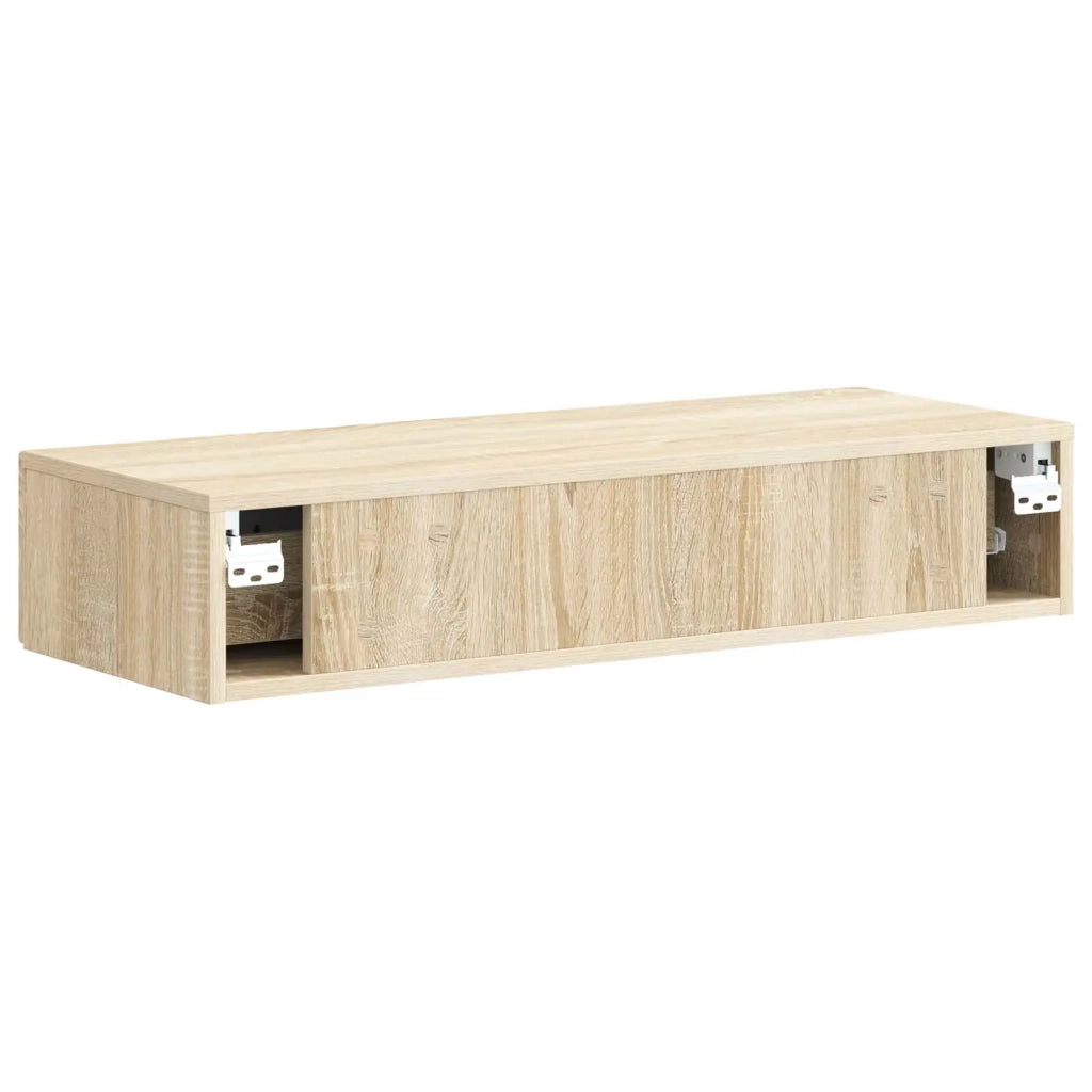 Tavolino da Parete Laterale Rovere Sonoma 87,5 x 34,5 x 17 cm 897987