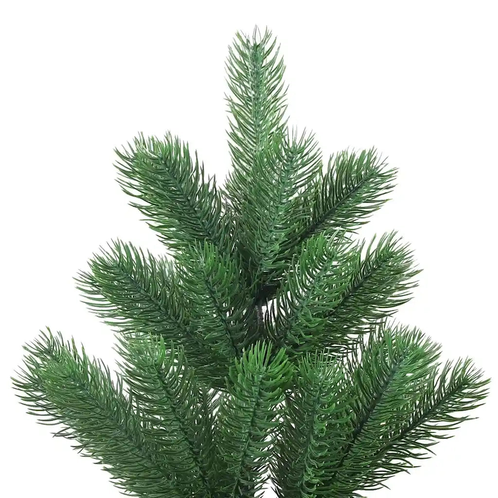 Albero Natale Artificiale Nordmann con LED Palline Verde 210 cm 3077733