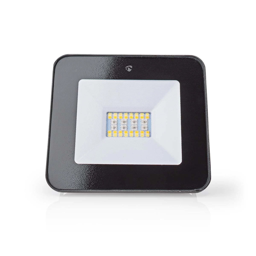 Smartlife Wi-Fi Connected 20W 1600lm RGB LED Faretto da esterno Nero Nedis