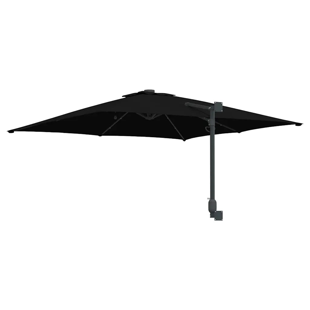 vidaXL Ombrello da giardino Nero 248.5 x 247.5 x 160 cm Tessuto