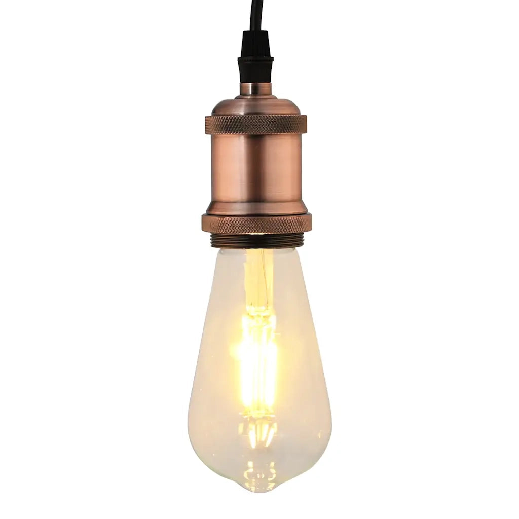 vidaXL Portalampade 2 pz Rosso Bronzo E27