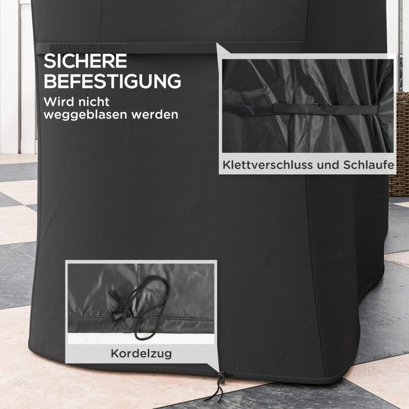 Copertura per Griglia 147x61x120 cm, Nera, Resistente alle Intemperie