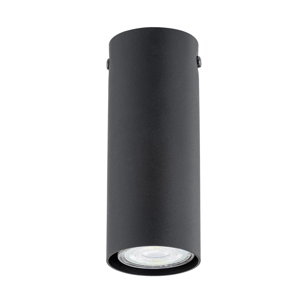 Plafoniera Moderna Faretto Mahadeva 1 Luce Acciaio Nero 15 Cm