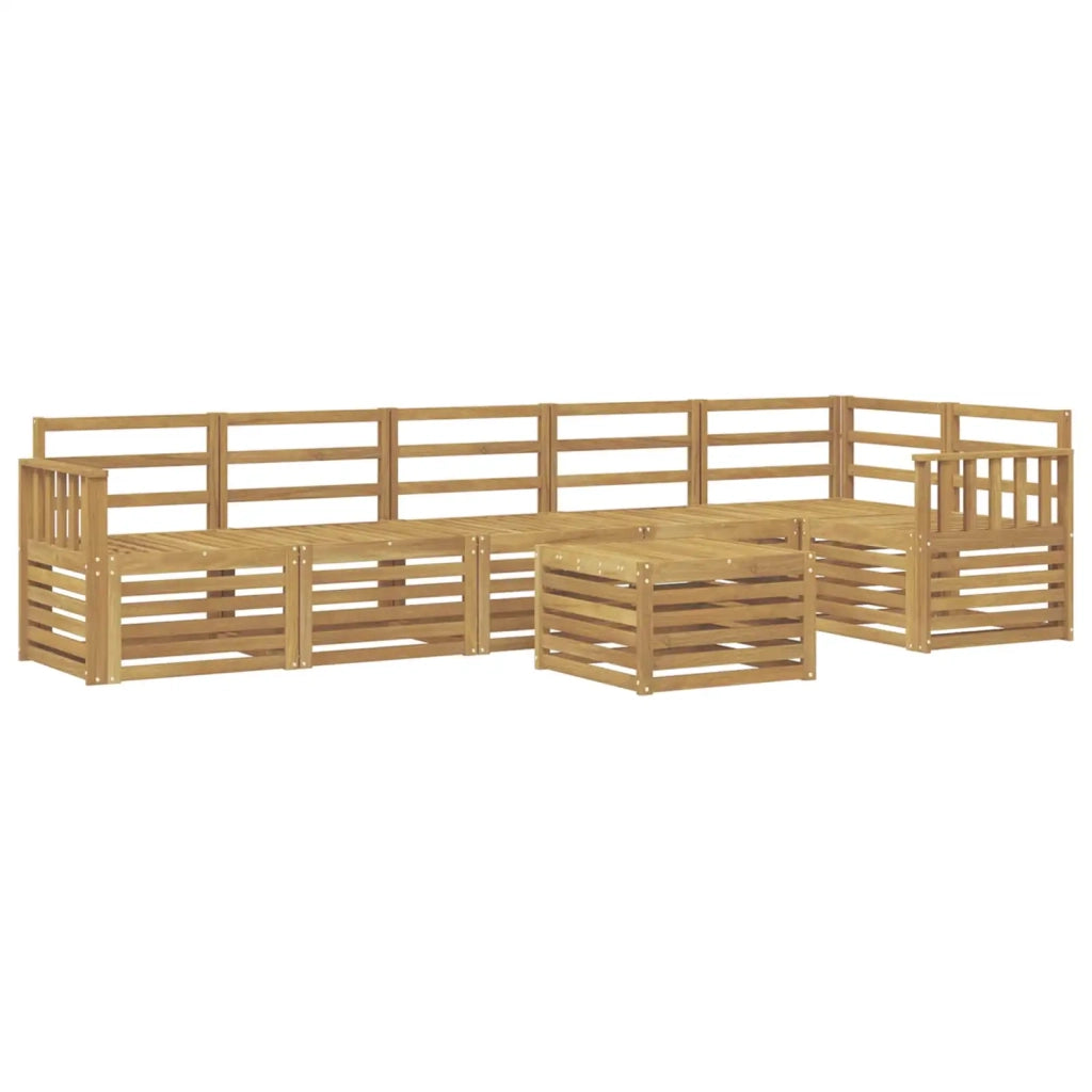 Set di divani da esterno 7 pcs Bianco 59 x 59 x 37 cm 3391944