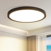 Lampada da soffitto per bagno - Lampada da soffitto rotonda Ø30cm Nero - 24W Lampada da tavolo moderna per cucina, camera da letto e corridoio
