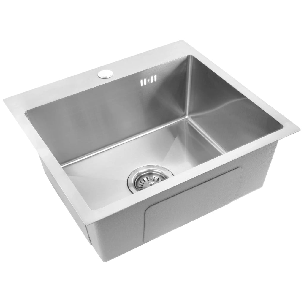 Lavello In Acciaio Leo 50 Brush Nickel con rubinetto da cucina