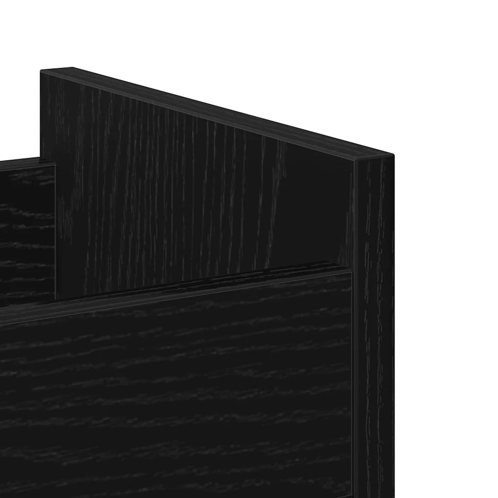 Armadietto con ruota Rovere Nero 60 x 22 x 79 cm 869140